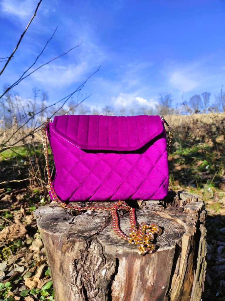 Charlotte Velvet Clutch - Royal purple